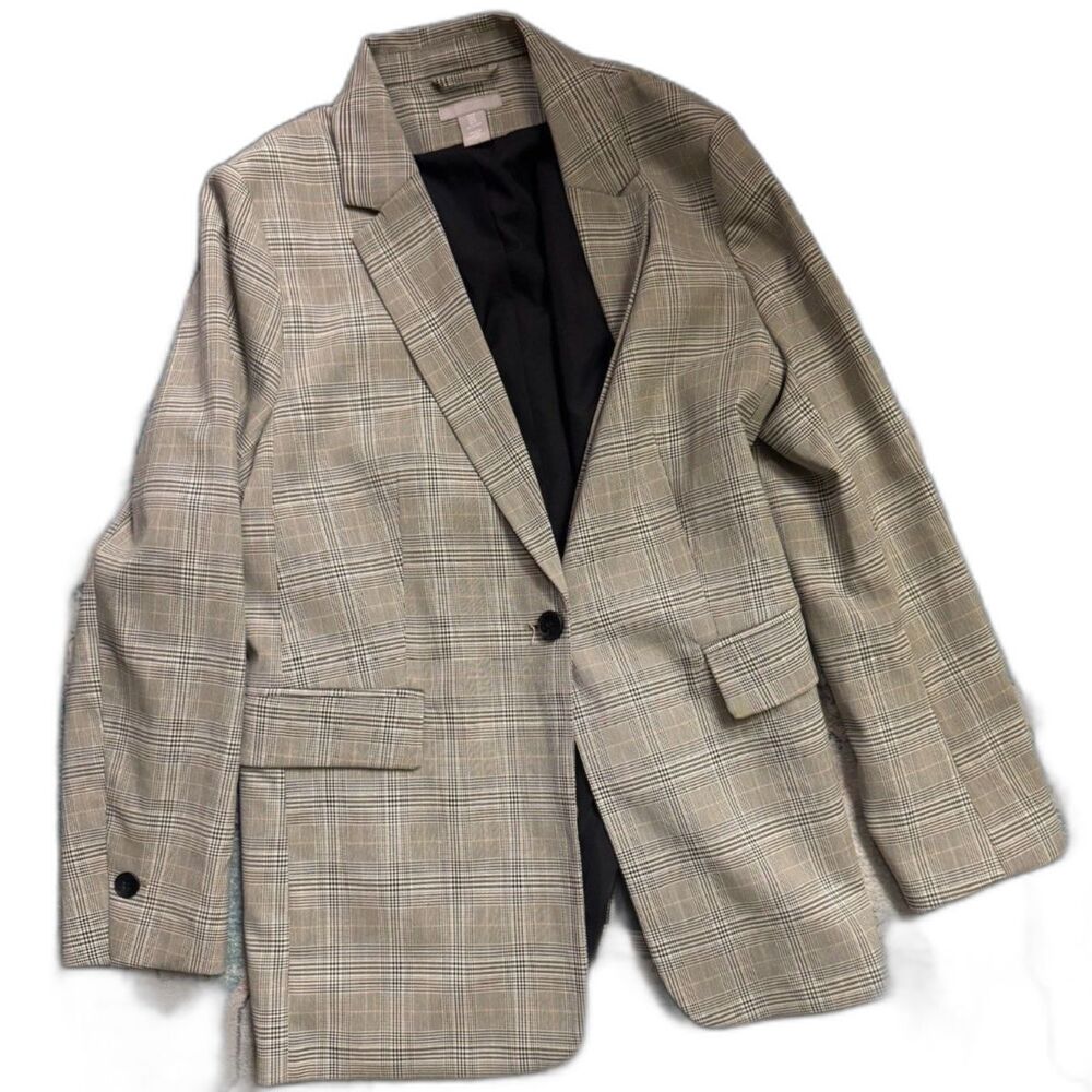 Grey Plaid Blazer
